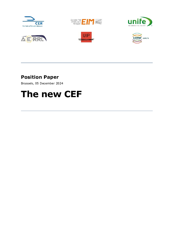 UNIFE：2024年铁路部门立场文件新基金报告（英文版）