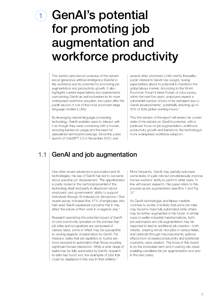 世界经济论坛：2024年利用生成式人工智能增加就业和提高劳动生产率报告：场景、案例和行动框架（英文版）_第7页