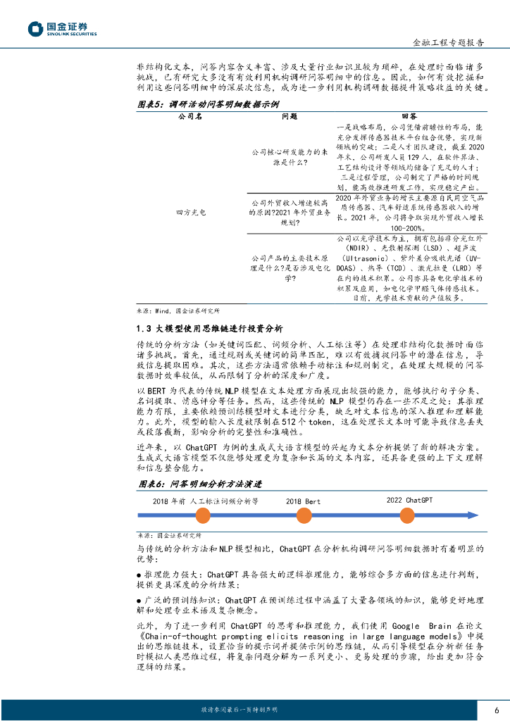 国金证券：主动量化研究之三：ChatGPT思维链推理机构调研选股策略_第6页