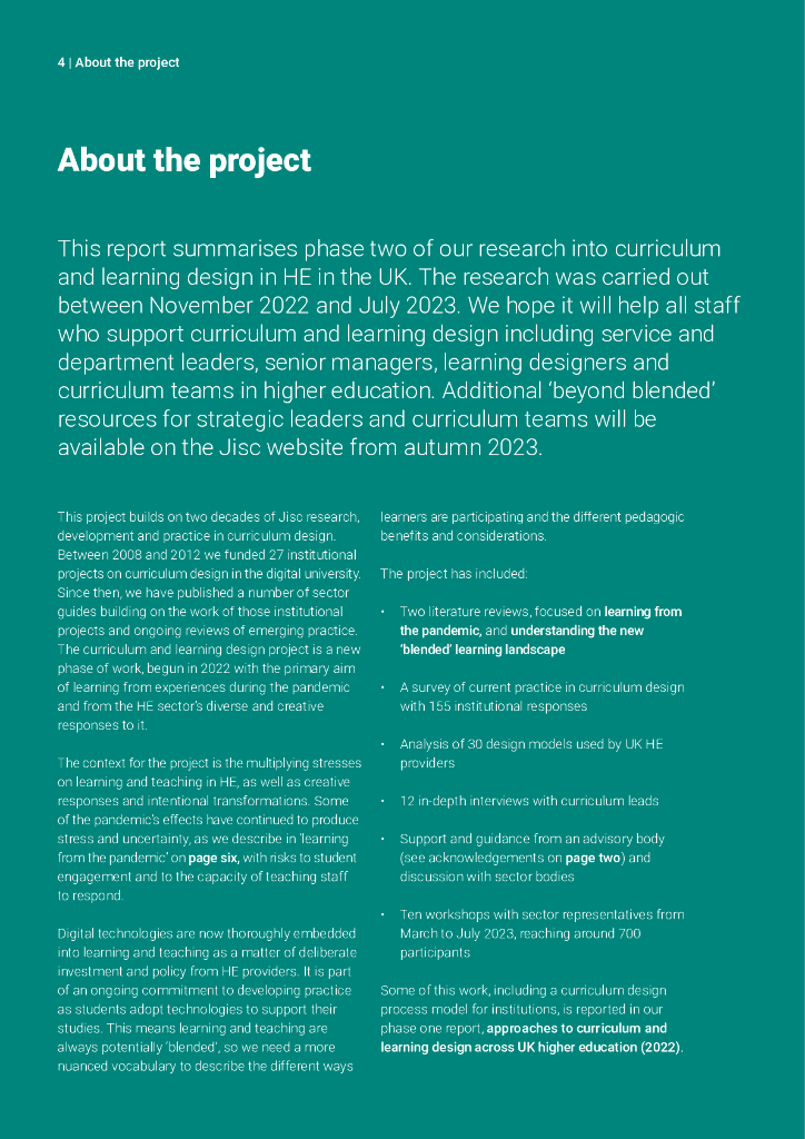 JISC：2024年超越混合-后疫情时代的课程与学习设计： 高等教育领域的经验教训报告（英文版）_第4页