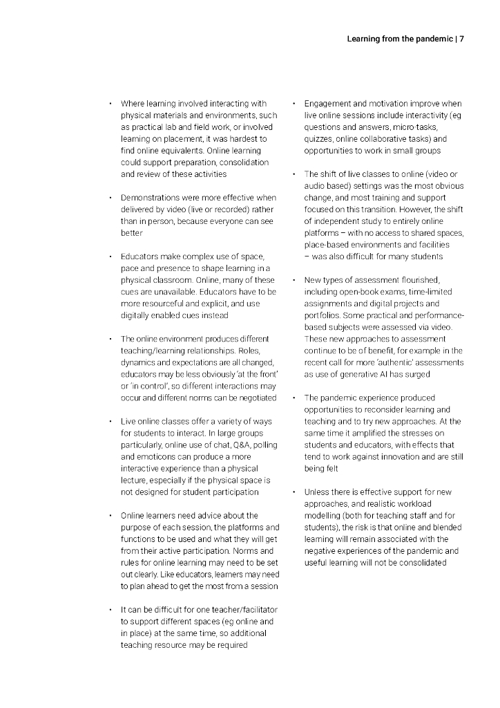 JISC：2024年超越混合-后疫情时代的课程与学习设计： 高等教育领域的经验教训报告（英文版）_第7页