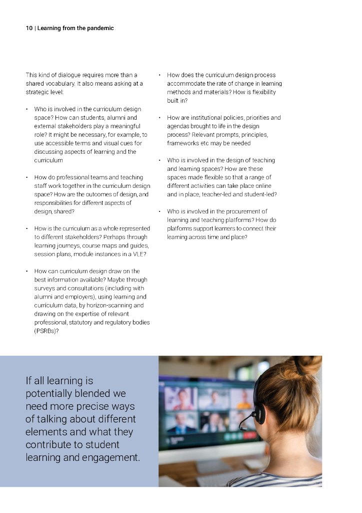 JISC：2024年超越混合-后疫情时代的课程与学习设计： 高等教育领域的经验教训报告（英文版）_第10页