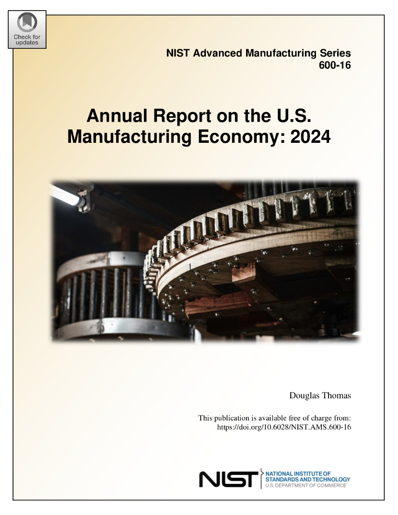 美国国家标准技术研究院（NIST）：2024年度美国制造业统计数据报告（英文版）