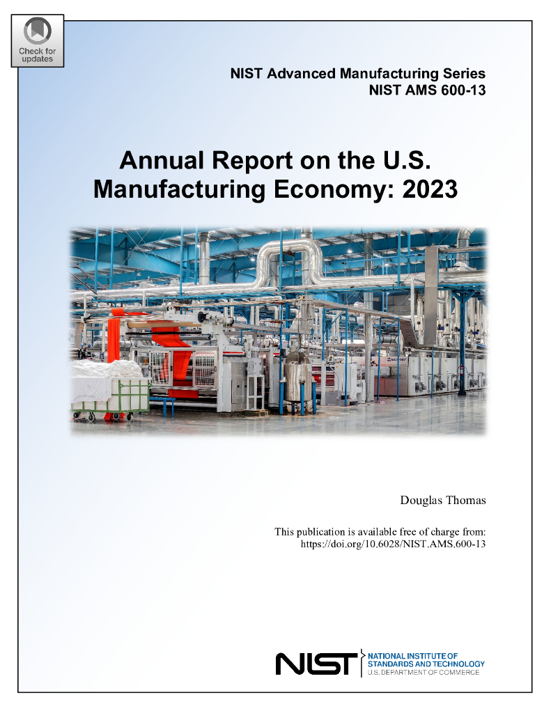 美国国家标准技术研究院（NIST）：2023年度美国制造业统计数据报告（英文版）