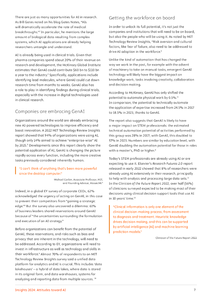 爱思唯尔（Elsevier）：洞察2024：科研人员对人工智能的态度报告（英文版）_第7页