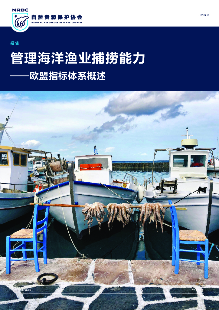 自然资源保护协会：2024年管理海洋捕捞能力——欧盟指标体系概述报告