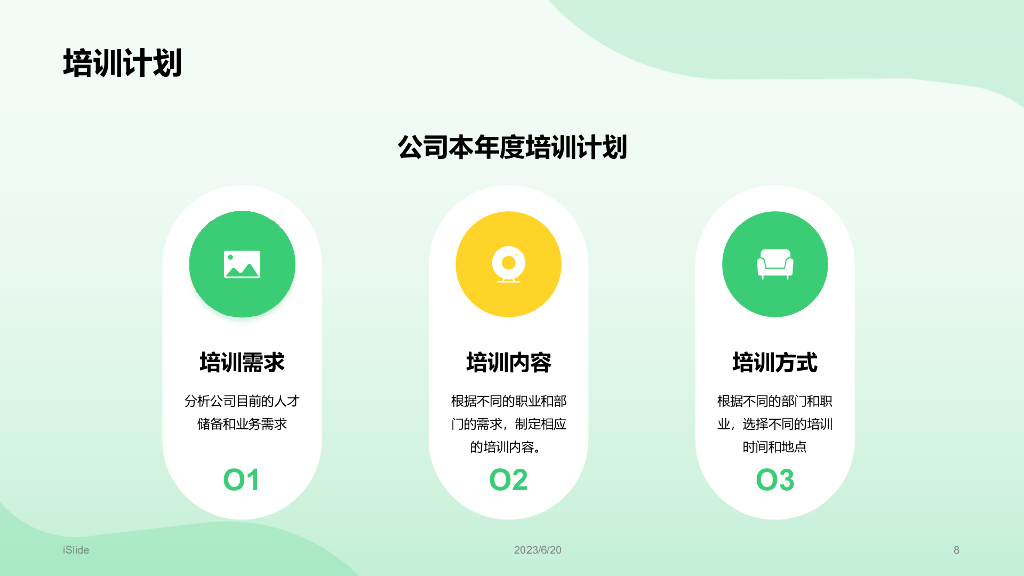 年度教育培训述职PPT模板_第8页