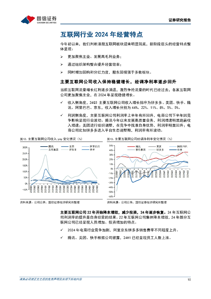 国信证券：互联网行业2025年投资策略：聚焦高质量发展，人工智能赋能巨头打开新增长空间_第10页