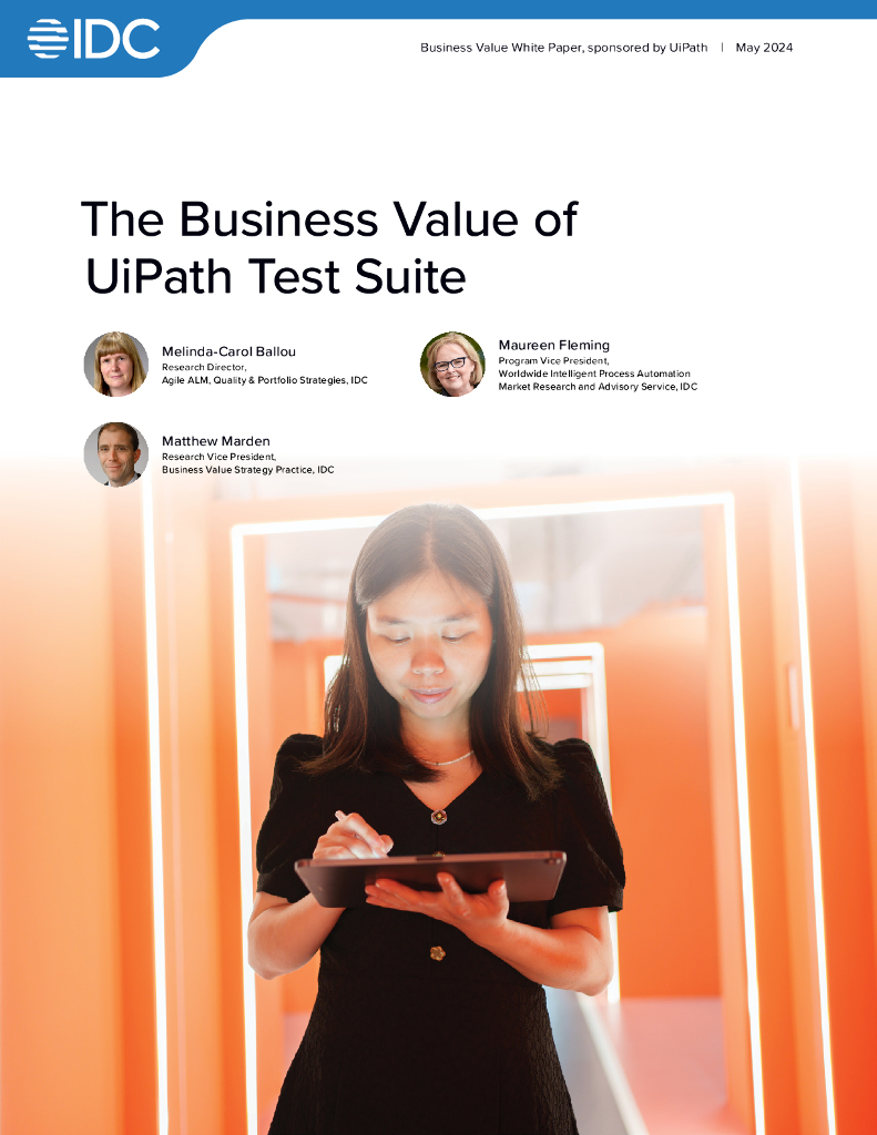 UiPath：2024年UiPath测试套件的商业价值报告（英文版）