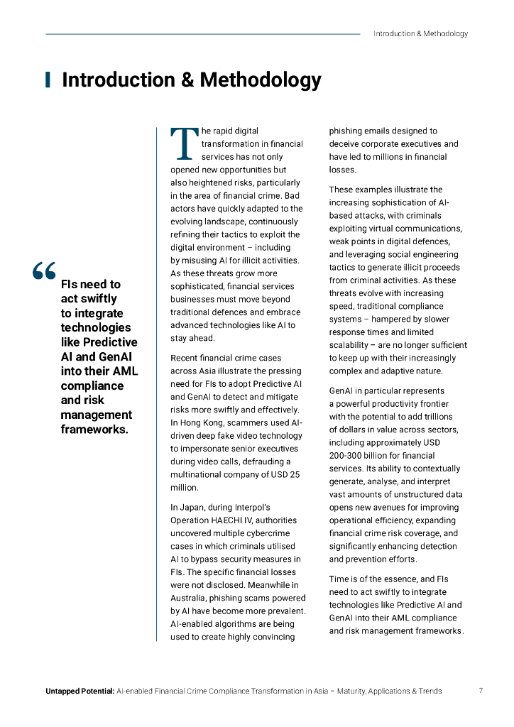 SymphonyAI：2024年未开发的潜力：人工智能驱动的驱动的亚洲金融犯罪合规转型成熟度、应用与趋势研究报告（英文版）_第7页