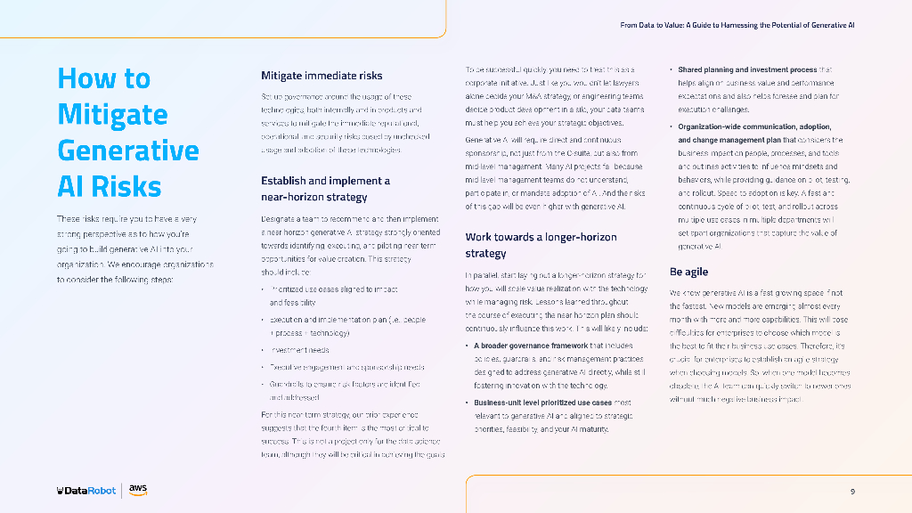 DataRobot&AWS：2024年利用生成式人工智能的潜能指南报告（英文版）_第9页