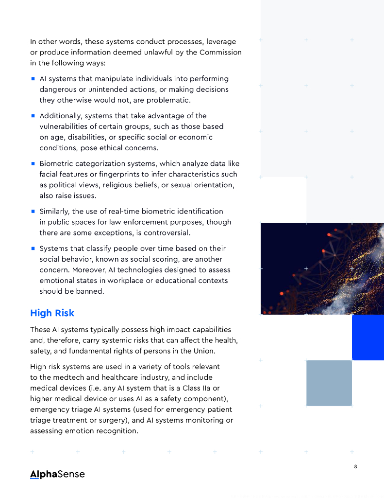AlphaSense：2024年欧盟人工智能法案对欧洲中东和非洲地区医疗科技领域的影响分析报告（英文版）_第10页