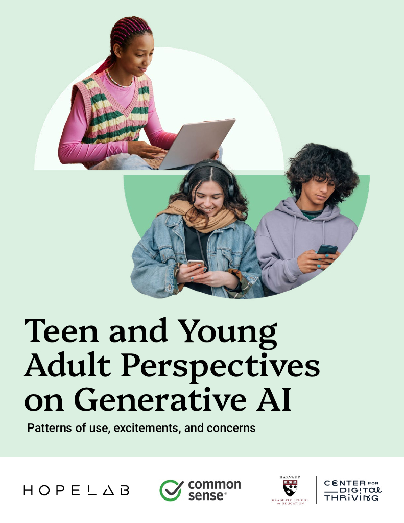 Common sense：2024年青少年和年轻人对生成<em>人工智能</em>的看法报告：使用模式、兴奋和担忧（英文版） 海报