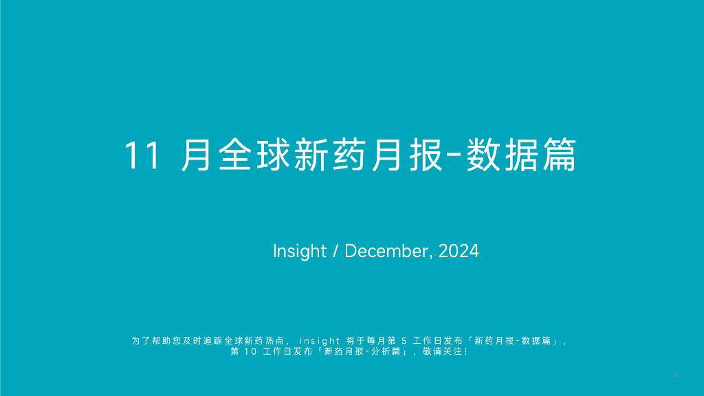 丁香园：2024年11月全球新药月度报告-数据篇