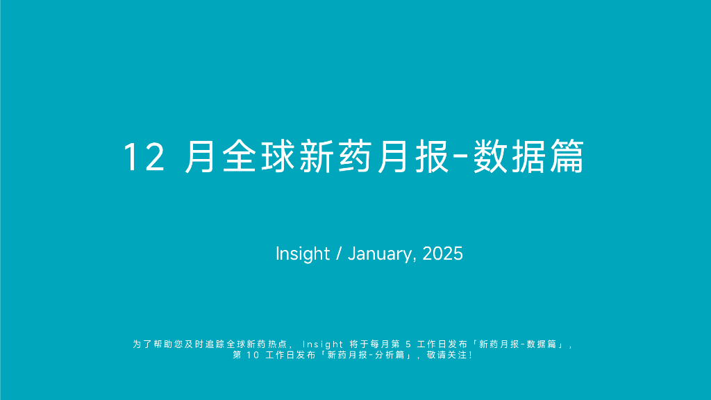 丁香园：2024年12月全球新药月度报告-数据篇
