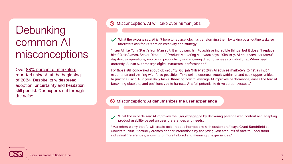 Contentsquare：2024年如何确保您的营销策略面向未来：来自8位MarTech专家的实用人工智能用例报告（英文版）_第9页