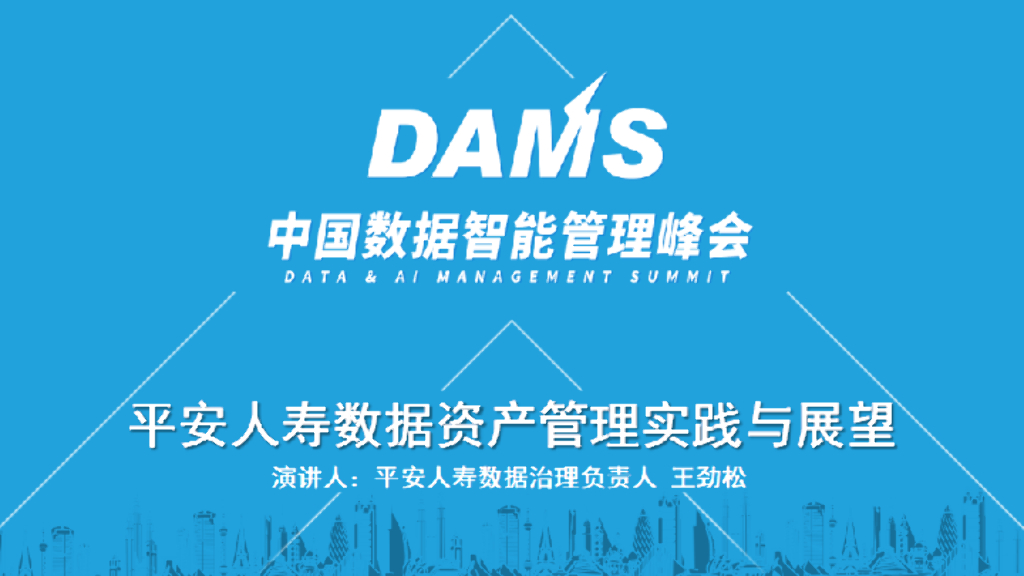 中国数据智能管理峰会：2024年平安人寿数据资产管理实践与展望报告