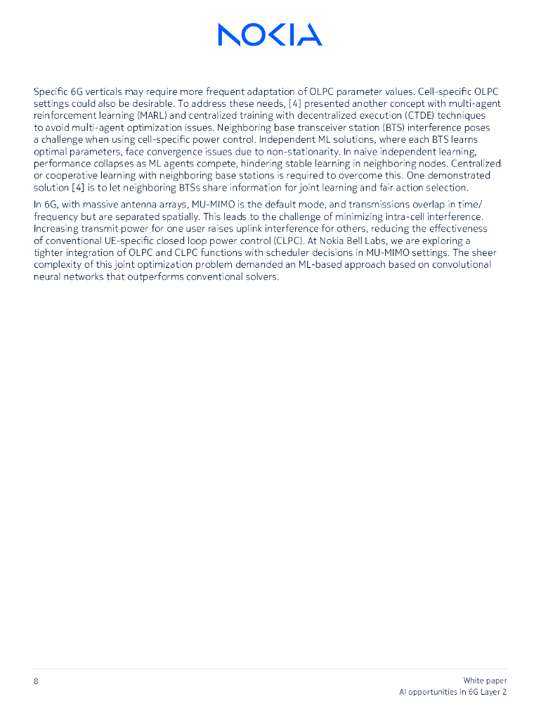诺基亚贝尔：2024年6G第2层的人工智能机遇白皮书（英文版）_第8页
