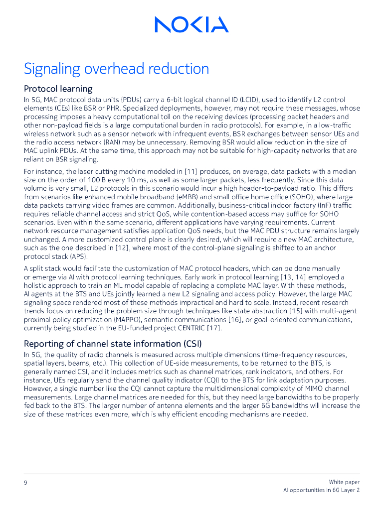 诺基亚贝尔：2024年6G第2层的人工智能机遇白皮书（英文版）_第9页