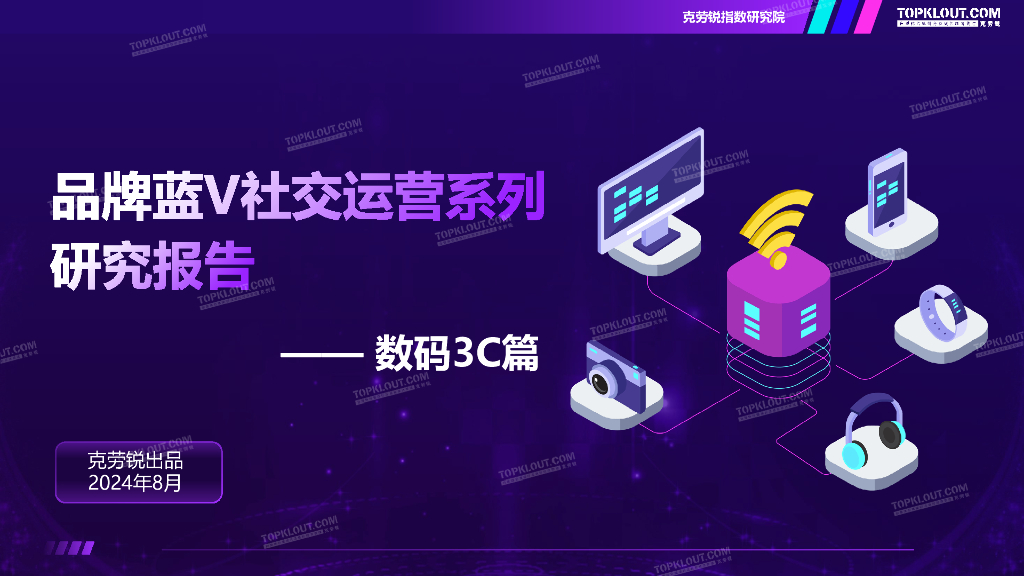 克劳锐：2024年品牌蓝V社交运营研究系列报告-数码3C篇