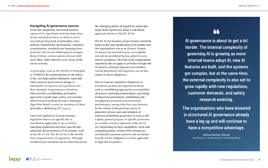 国际隐私专业协会：2024年人工智能治理实践报告：构建与完善AI治理计划的关键挑战（英文版）_第7页