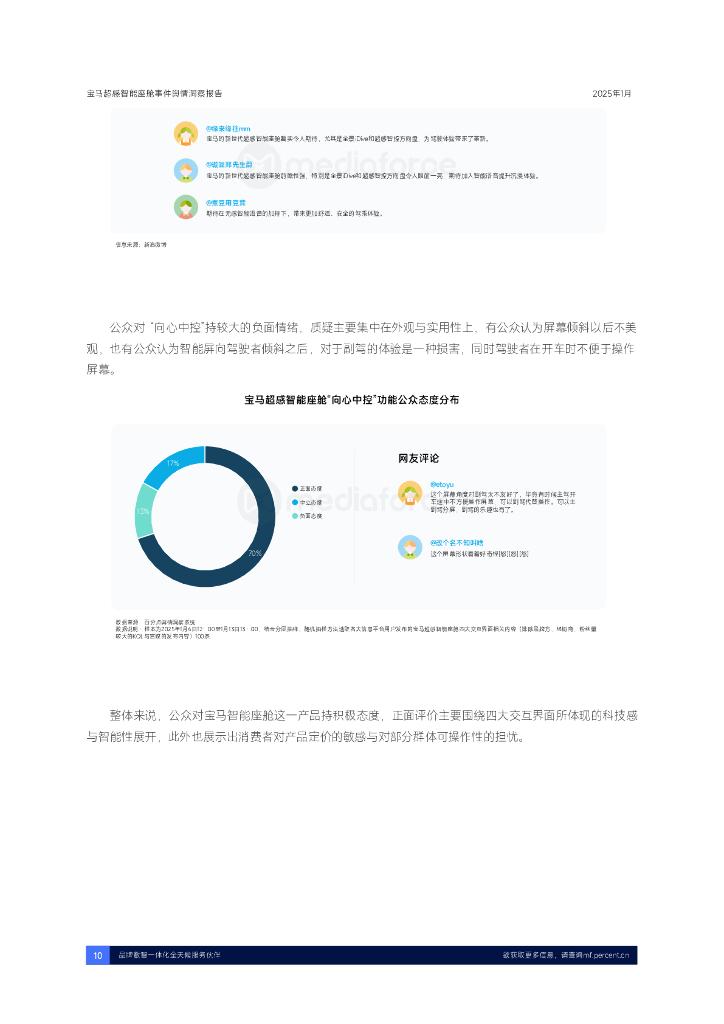 百分点舆情洞察：2025年宝马超感智能座舱首发事件舆情洞察报告_第10页