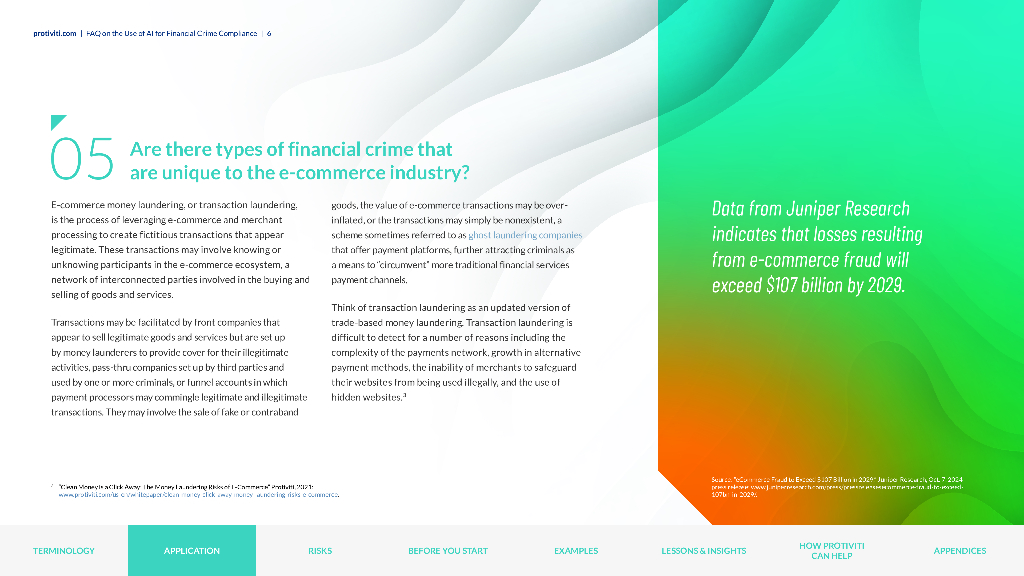 Protiviti：2024反思-洞察-预见：人工智能在金融犯罪合规中的应用常见问题解答指南（英文版）_第6页