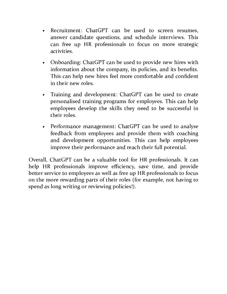 Matt Dunn：2024年用人工智能赋能HR：ChatGPT在人力资源专业人士中的深入指南报告（英文版）_第10页