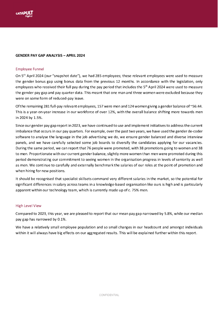 Digital Catapult：2024年数字弹射性别薪酬差距报告（英文版）