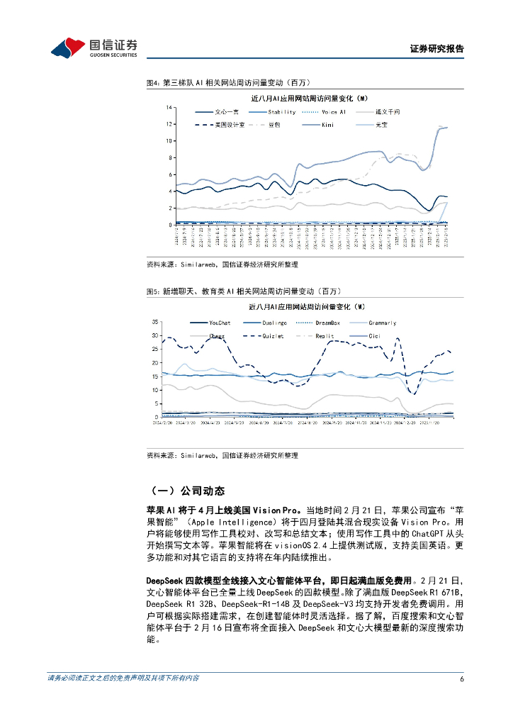国信证券：人工智能行业周报（25年第8周）：Deepseek拉动云计算需求，巨头加码AI投入_第6页