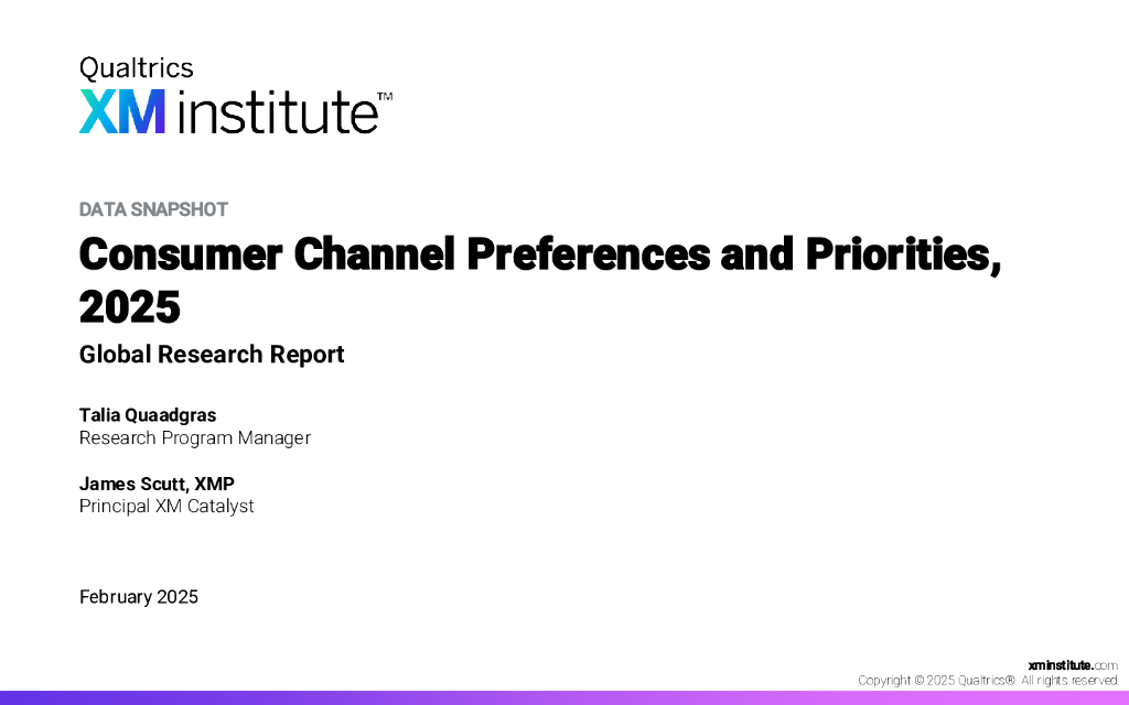 Qualtrics XM Institute：2025年消费者渠道优惠和优先事项全球研究报告（英文版）