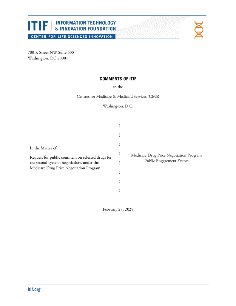 ITIF：自2027年起列入药物清单以确定价格的评论报告（英文版）