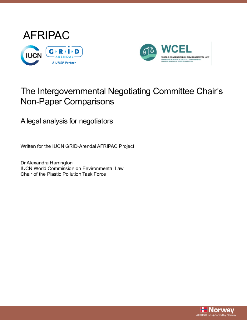 世界自然保护联盟IUCN：2025年自然保护联盟WCEL公司主席的3份非文件比较和分析报告（英文版）