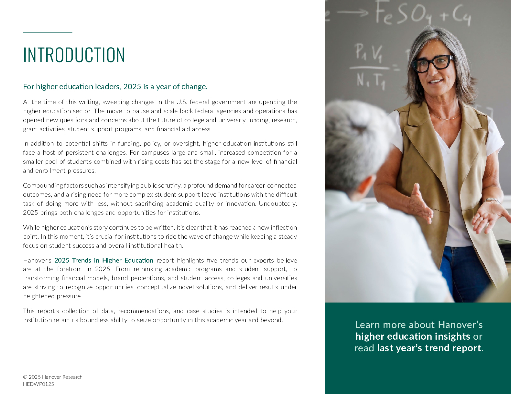 Hanover Research：2025年高等教育趋势报告（英文版）_第3页