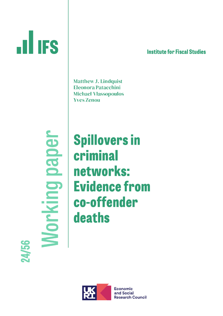 英国财政研究所（IFS）：犯罪网络中的溢出行为共同犯罪者死亡的证据（英文版）