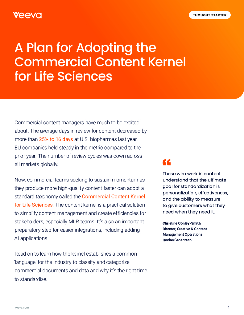 Veeva：2025年生命科学应用商业内容内核的计划报告（英文版）