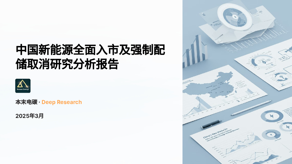 本末电碳：2025年中国新能源全面入市及强制配储取消研究分析报告
