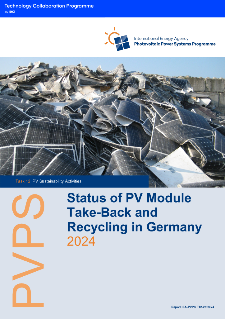 IEA PVPS：2024年德国光伏组件回收与再利用状况研究报告（英文版）