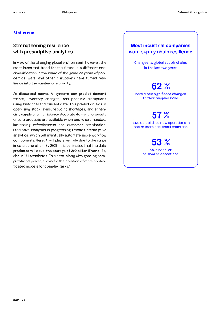 Statworx：2024年物流行业中的数据与AI白皮书：战略性地引入人工智能技术（英文版）_第9页