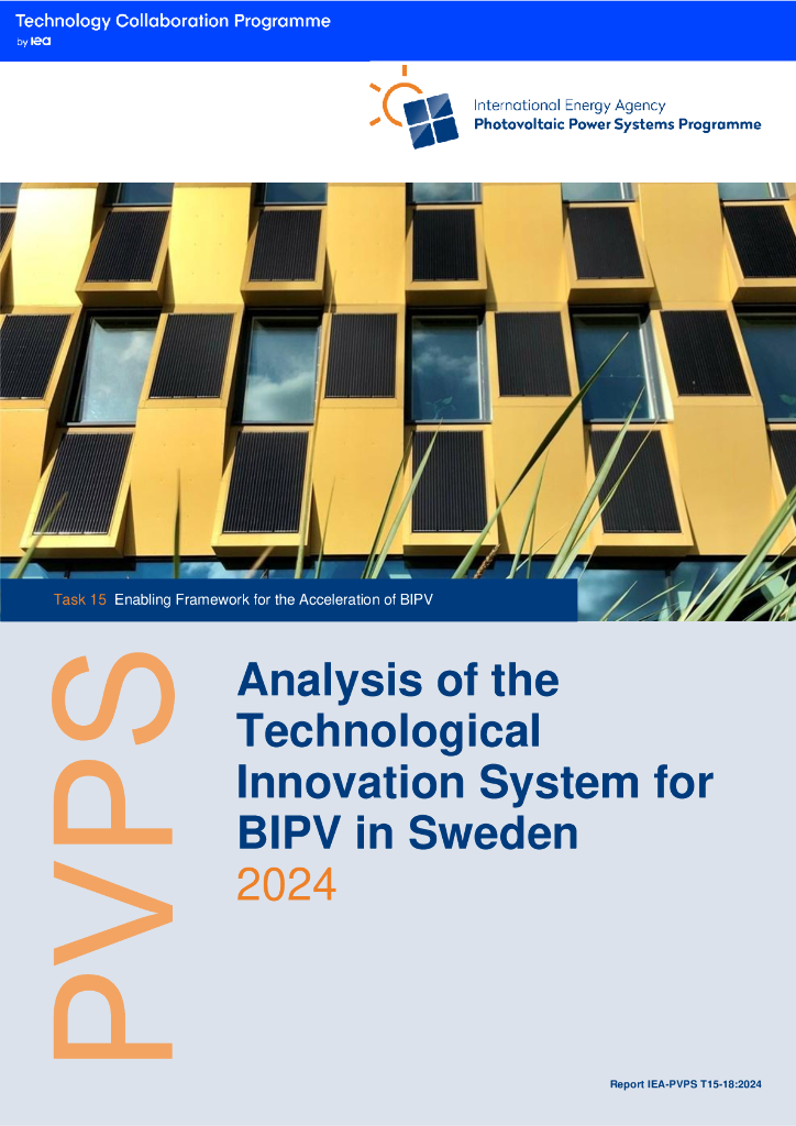 IEA PVPS：2024年瑞典光伏建筑一体化技术创新系统分析报告（英文版）