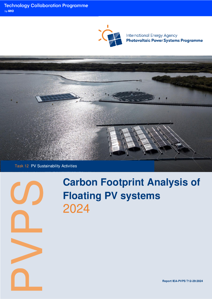 IEA PVPS：2024年漂浮光伏系统的碳足迹分析报告（英文版）