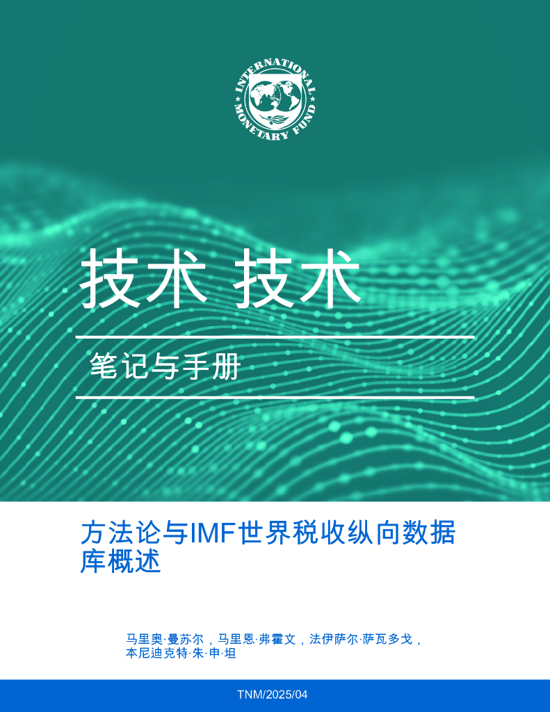 国际货币基金组织：2025年方法论与IMF世界税收纵向数据库概述报告
