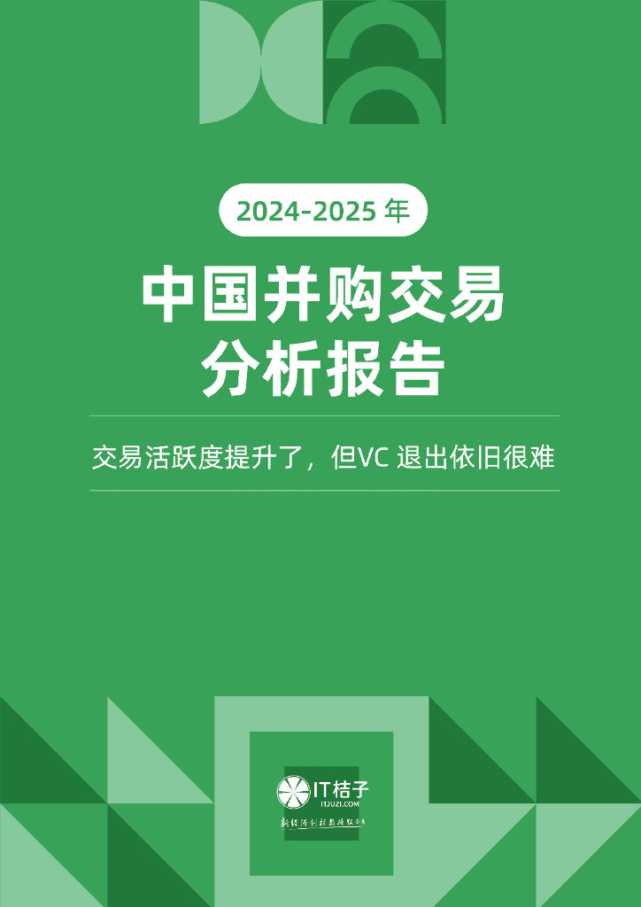 IT桔子：2024-2025年中国并购交易分析报告