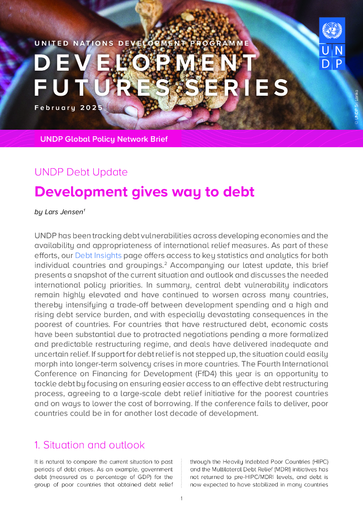 联合国开发计划署UNDP：2025年联合国开发计划署债务更新报告：发展让位于债务（英文版）