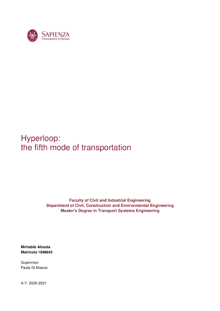 罗马大学：2025年超级高铁（Hyperloop）：第五种新型交通方式-技术研发进展、优势及局限性研究（英文版）