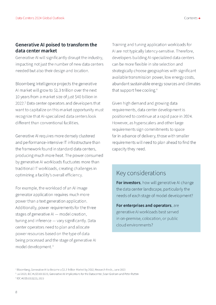 仲量联行：数据中心-2024年全球展望报告 人工智能和绿色能源转型将带来新的挑战和机遇（英文版）_第8页