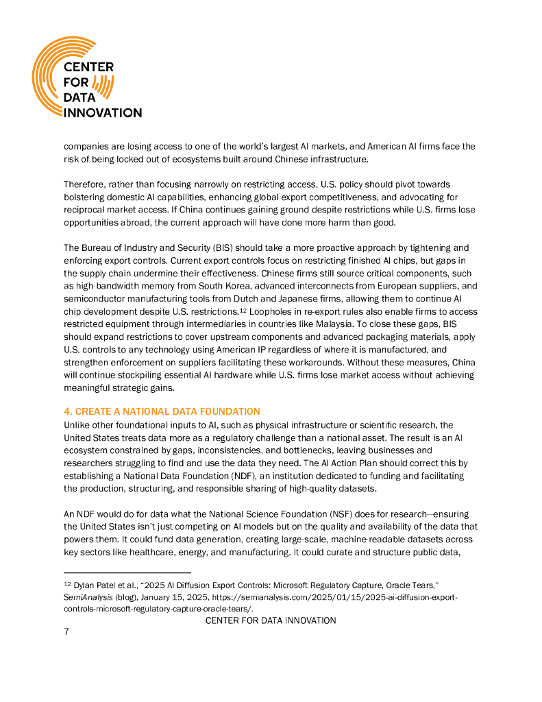 ITIF：2025年对人工智能行动计划的建议报告（英文版）_第7页