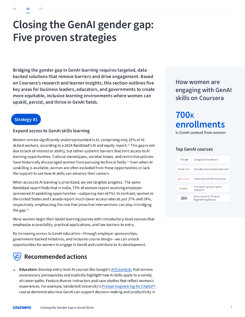 Coursera：2025年弥合生成式AI技能性别鸿沟：学习及应用生成式人工智能女性赋权研究报告（英文版）_第7页