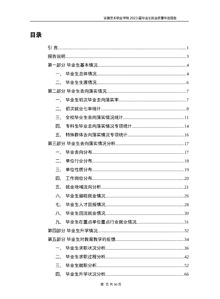 安徽艺术职业学院2023届毕业生就业质量年度报告