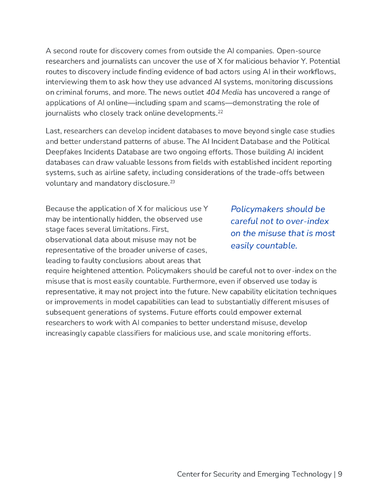 CSET：2025年如何评估高级人工智能系统被恶意使用的可能性报告（英文版）_第10页